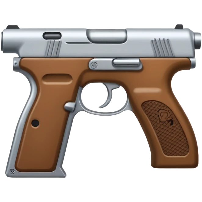 Un persona Blanco una gora de lado y una pistola emoji