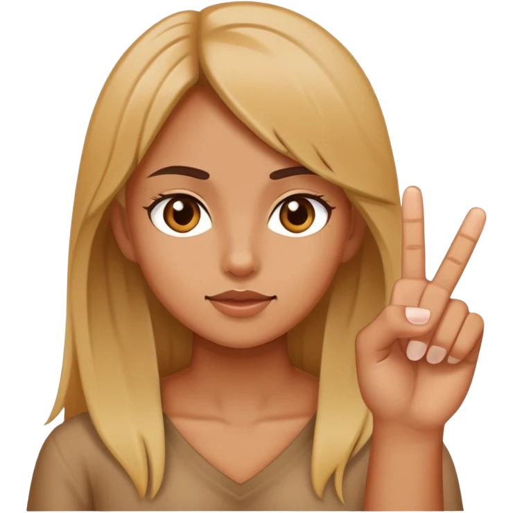girl sticking up the middle finger emoji