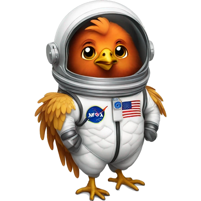 chicken astronaut emoji
