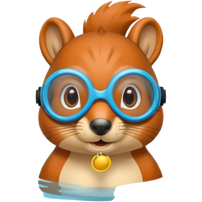 squirrel with swimming goggles emoji