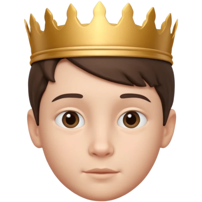 Royal Kid head 3d with real face emoji
