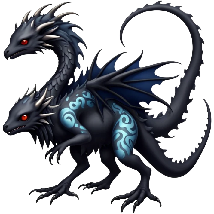 a dark gothic gloomy edgy vernid-fionbri-creature with splash patterns full body emoji