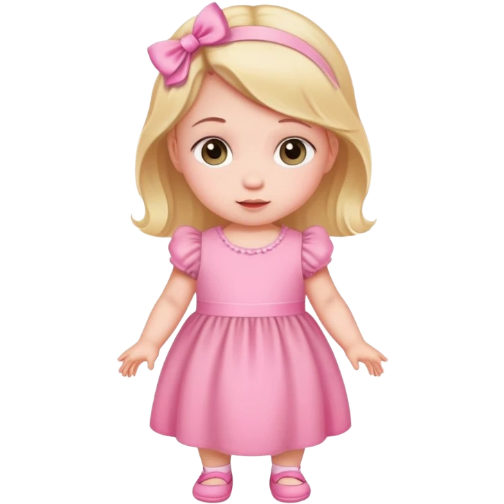 baby girl wearing a pink dress emoji