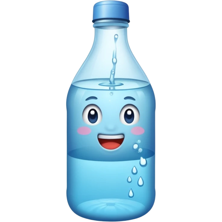 una botella de agua normal  emoji