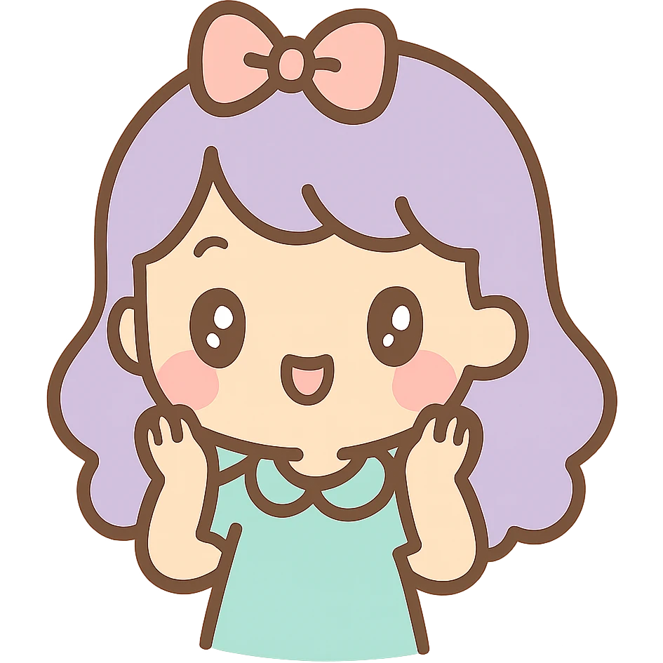 cute girl, kawaii style emoji