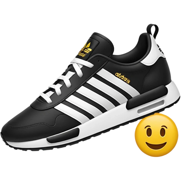 Adidas white stripes black emoji emoji