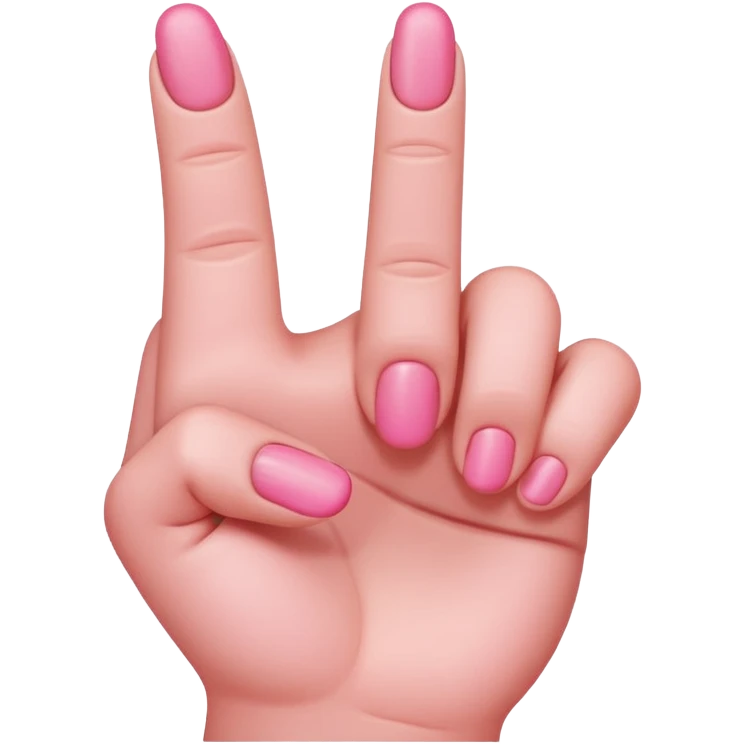 Pink middle finger emoji