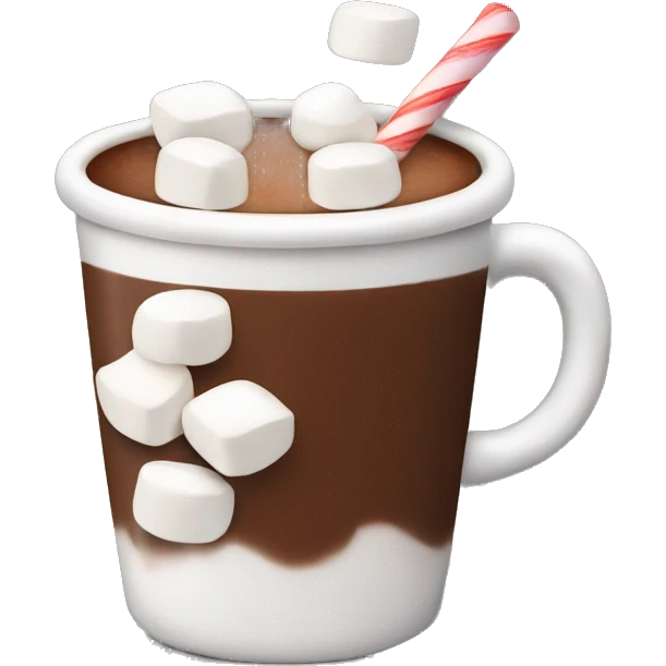Cup of hot chocolate with marshmallows  emoji