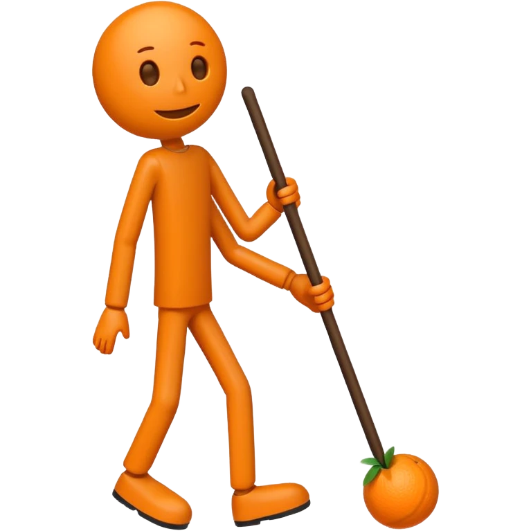 Orenge sticfigüre from alanbecker emoji