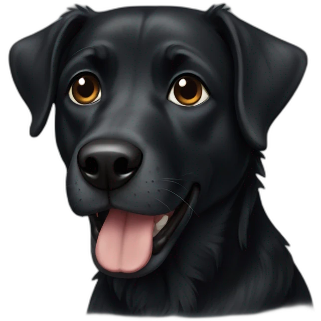 Black dog emoji