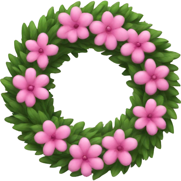 Wreath with pink decoration  emoji