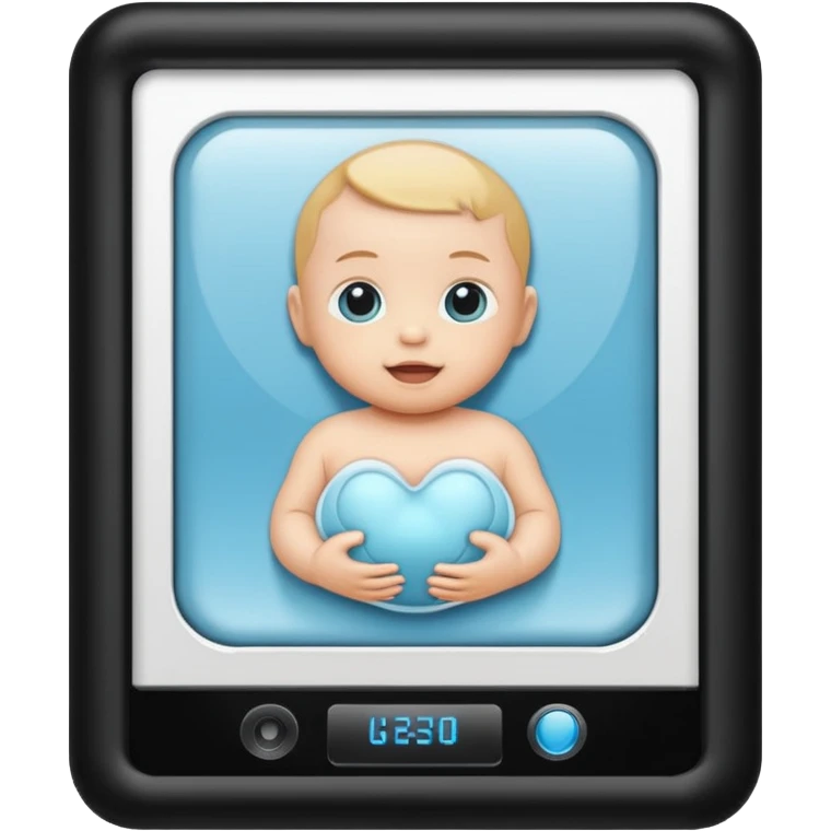 Black baby ultrasound machine  emoji