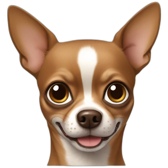 Solid brown chihuahua  emoji