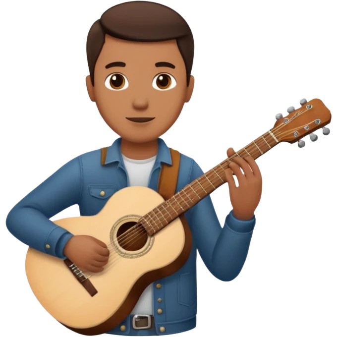 man holding guitar emoji
