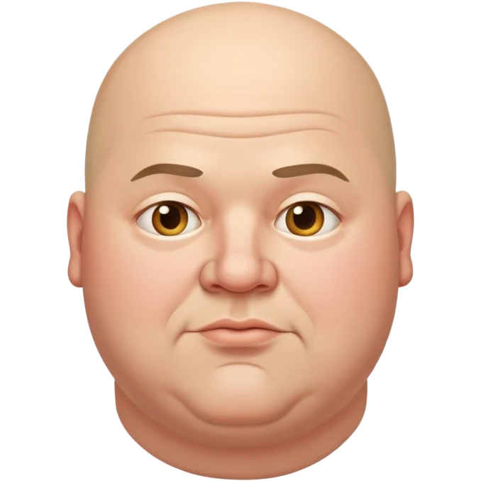 Fat bald man emoji