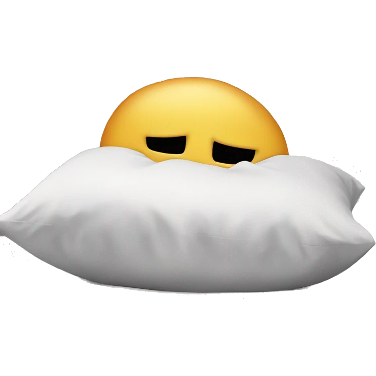 cartoon head buried in pillow emoji