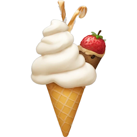 A kid eating ice cream emoji