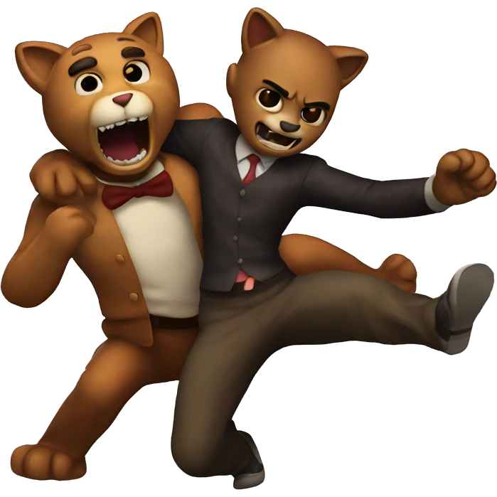 cat attacking freddy fazbear emoji