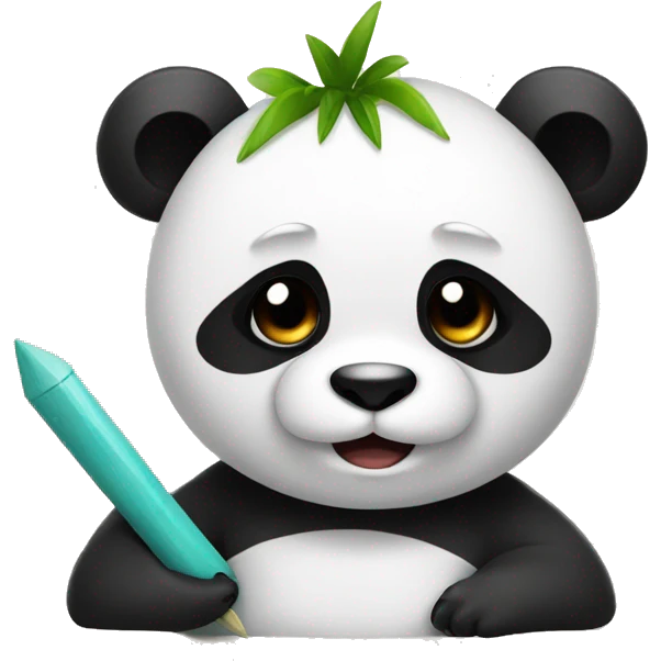 Panda with nails emoji
