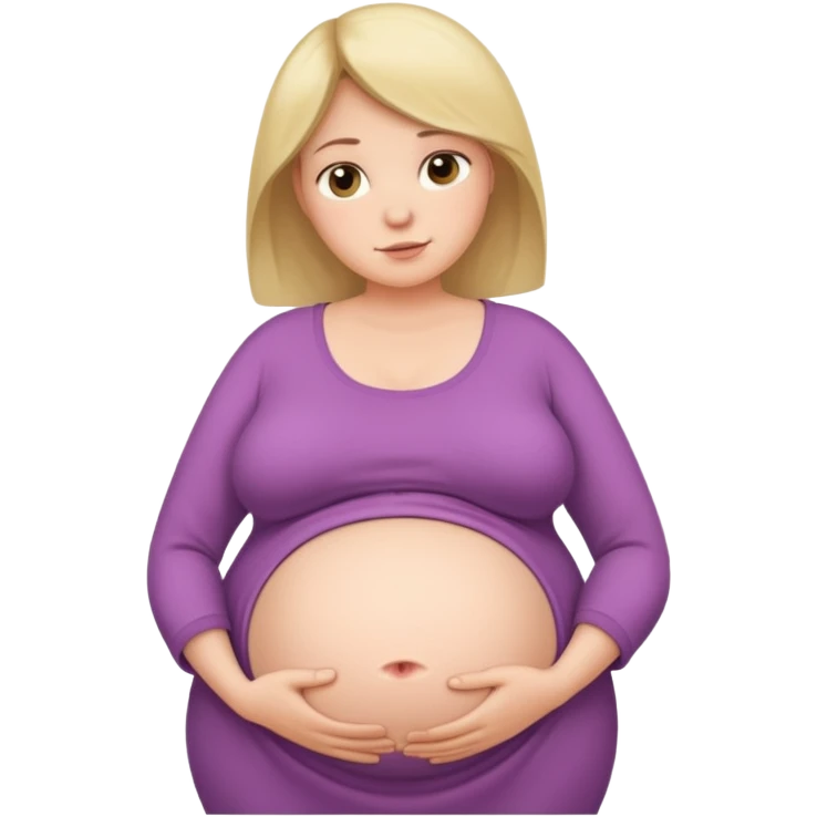 heavily pregnant woman with very very large overdue  belly emoji
