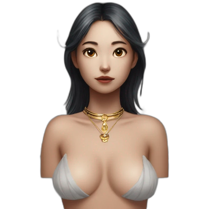 Maria Kn, Bare belly, Wings, Choker, Bathed in shadows, FOV 90 degrees, short lighting, L USM, Cold Colors, gilded technique, extremely hyper aesthetic, absurdres emoji