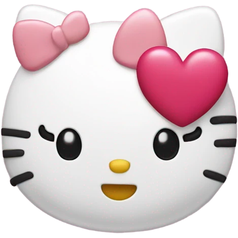 hello kitty con corazón  emoji