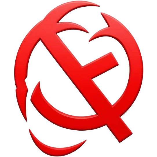 Negative symbol, minus sign, red emoji