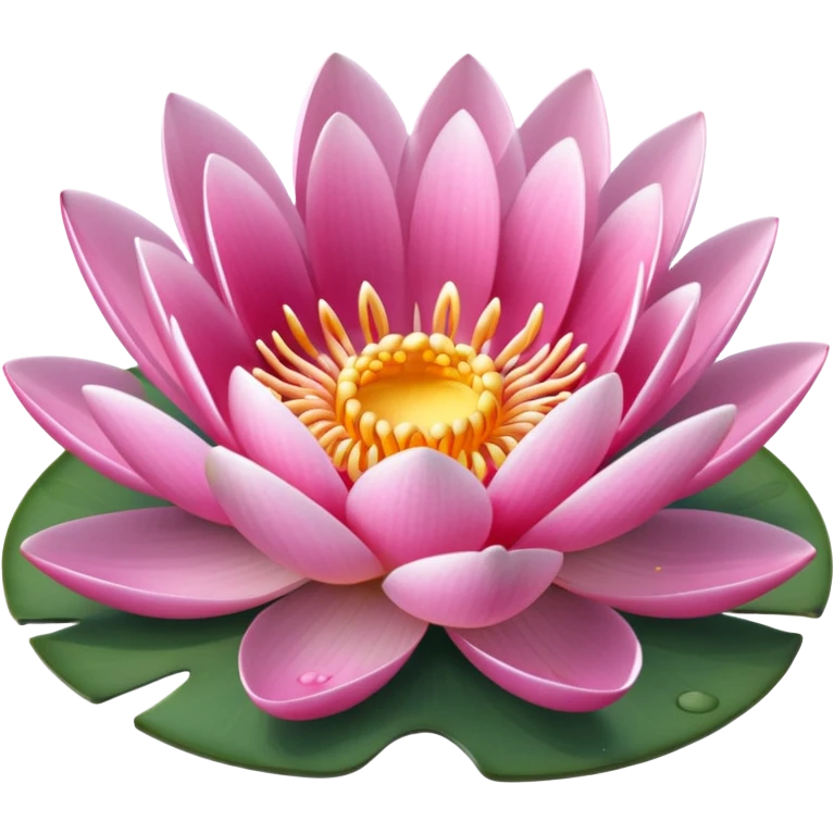 Pink water lily emoji