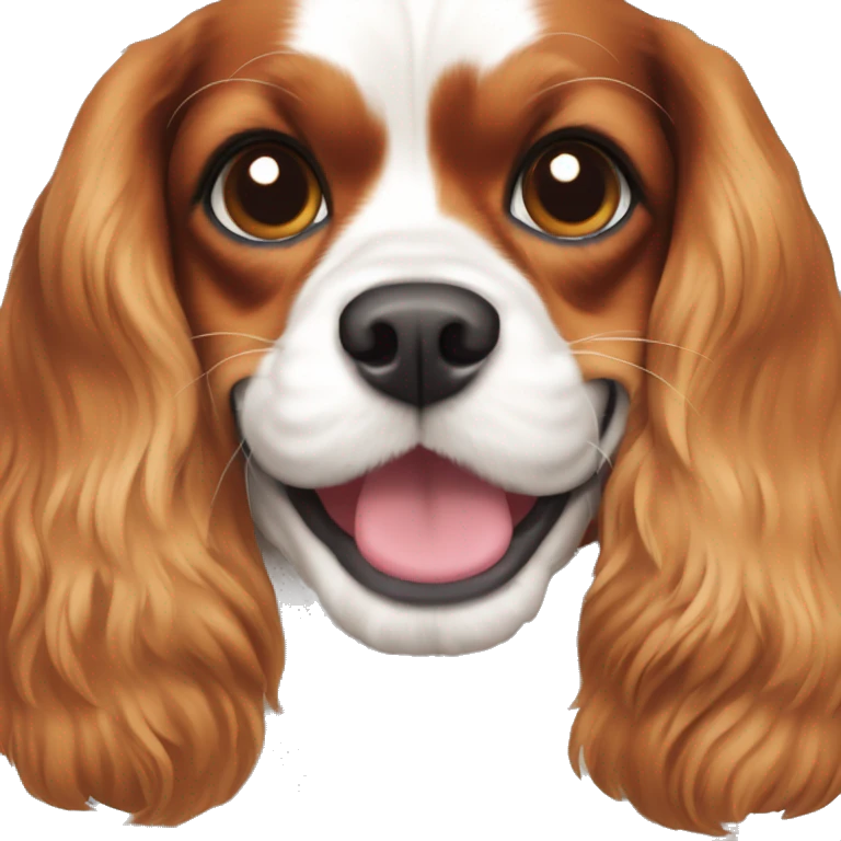 cavalier King Charles spaniel smiling  emoji