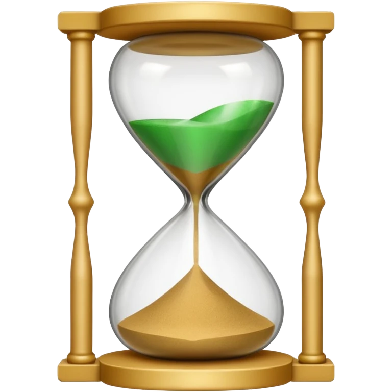 hourglass morphing emoji fading into checkmark emoji emoji