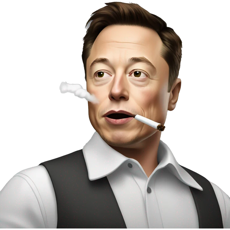 Elon musk smoke joint emoji