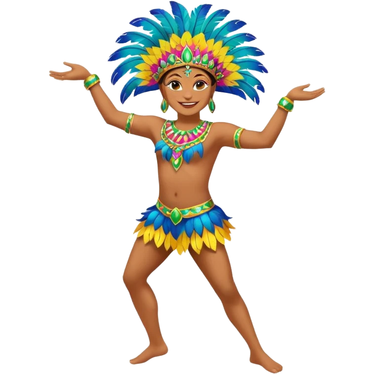 bailarina de samba de brasil cuerpo entero bailando emoji