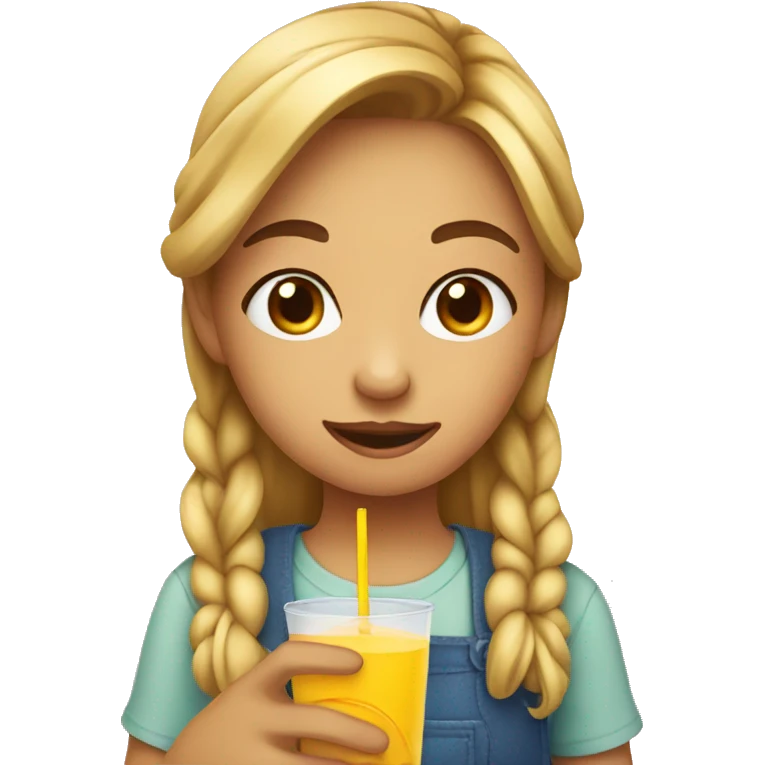 Girl giving someone juice emoji