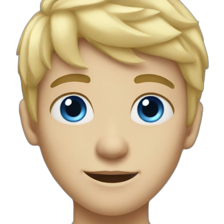blue eyes blonde boy emoji