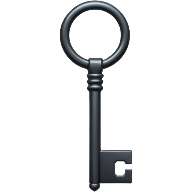 iOS emoji, minimal dark key, flat, fantasy item emoji