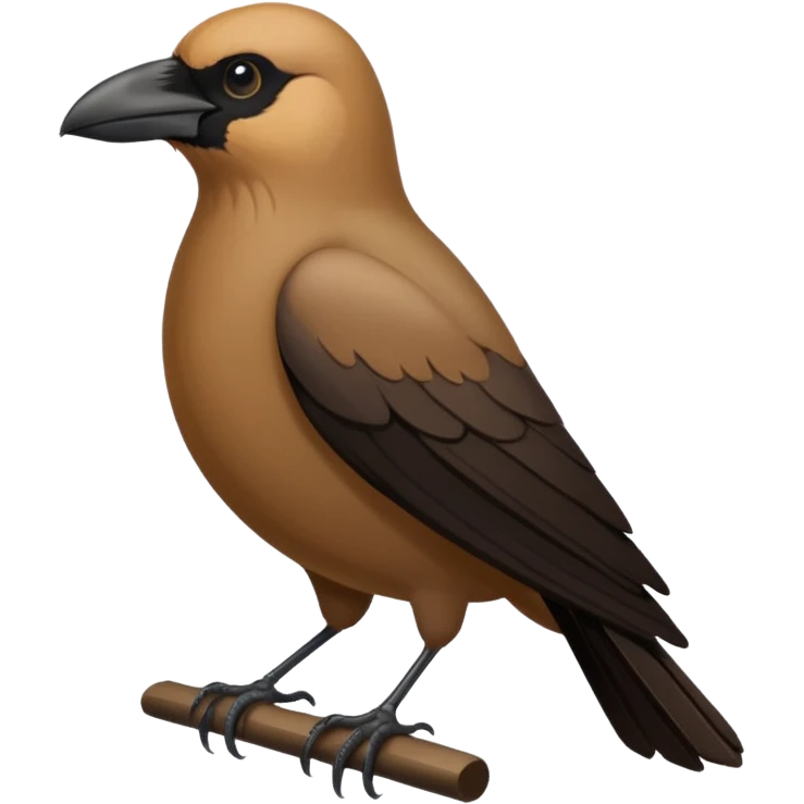 light brown crow  emoji