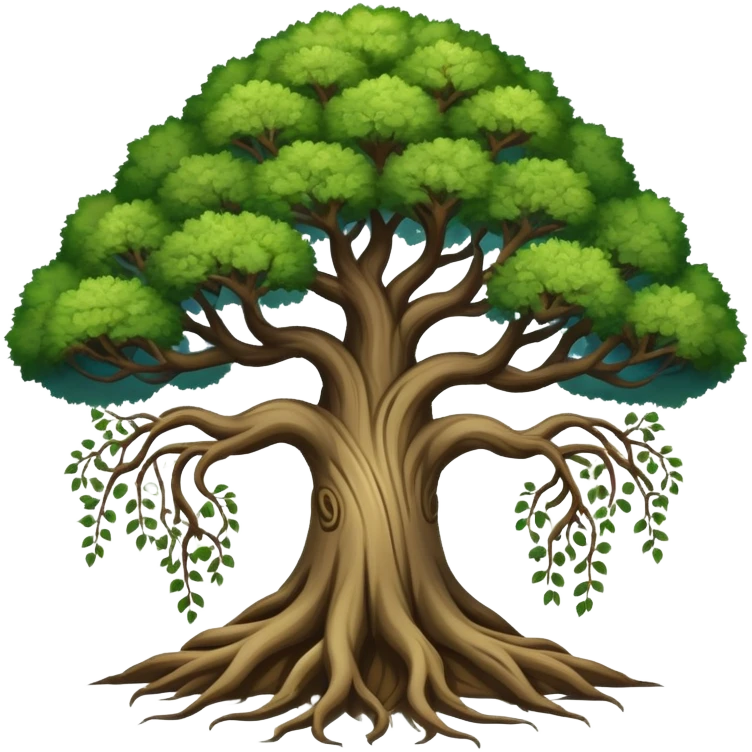 yggdrasil tree- upper world-lower world emoji