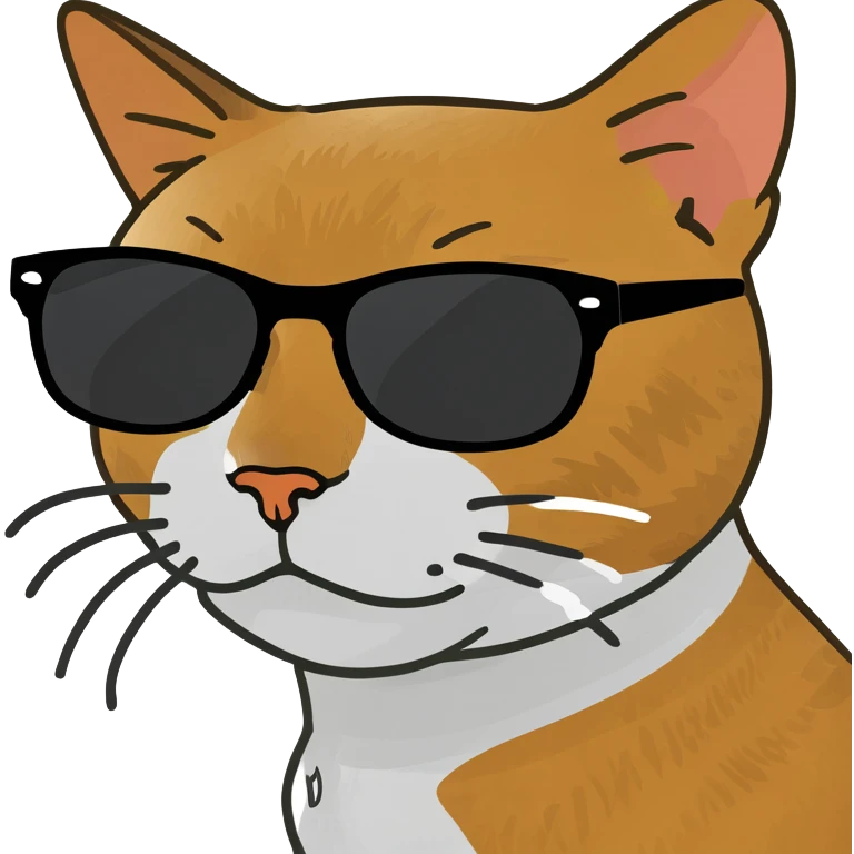 Cat with sunglasses emoji