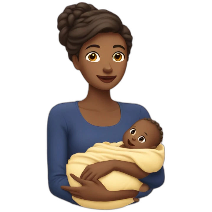 Femme française et son bébé emoji