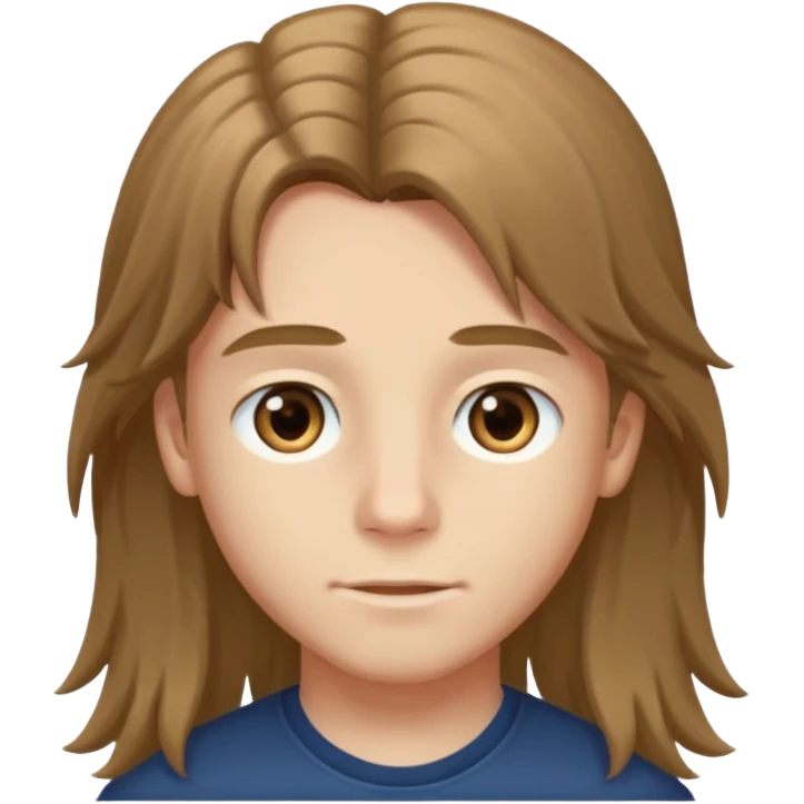 Boy long hair emoji