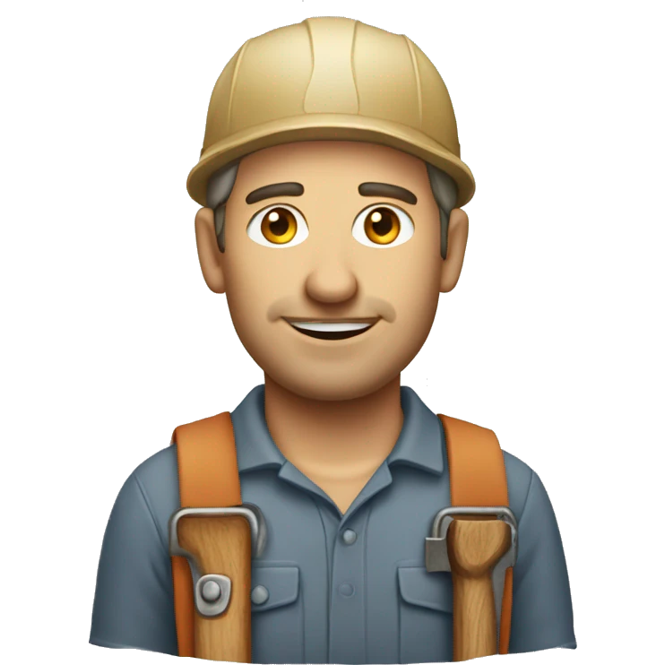 man carpenter emoji