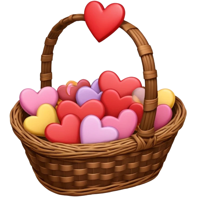 warm-colored Valentine’s Day basket emoji