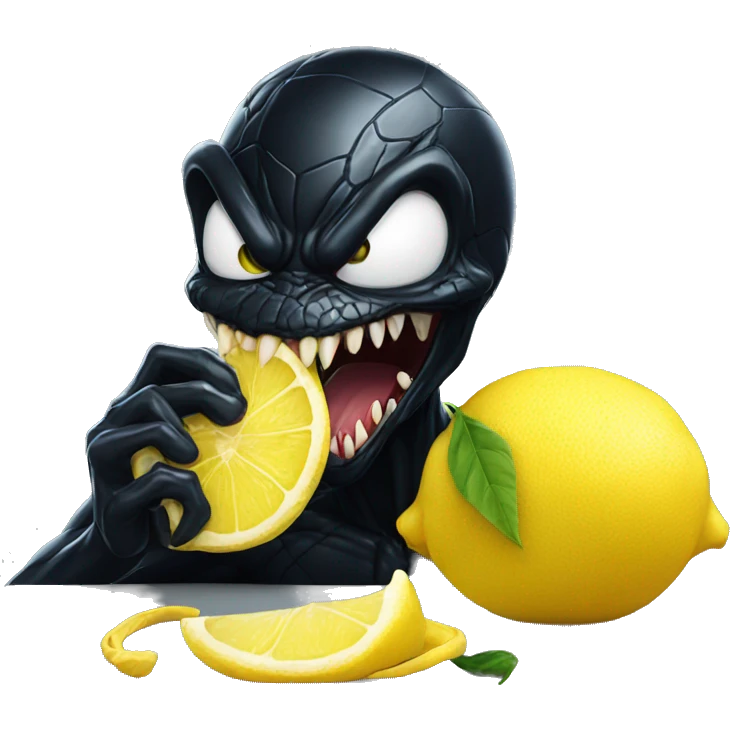  Venom eating a lemon emoji