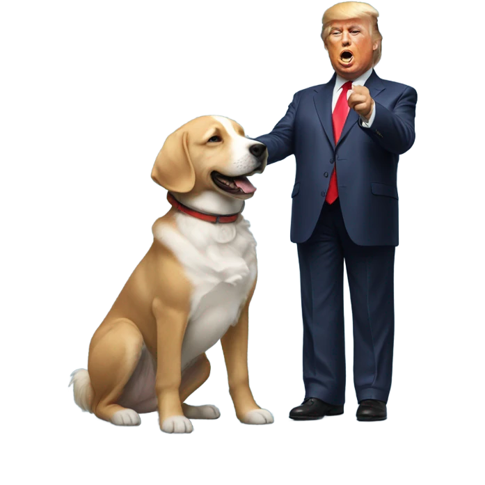 Donald trump with dog emoji