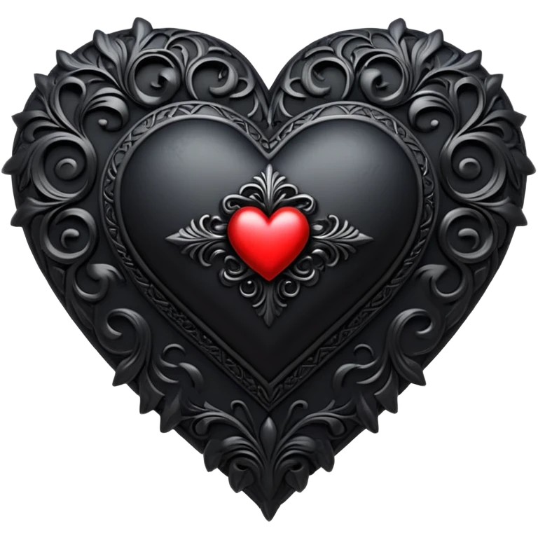 goth heart emoji emoji