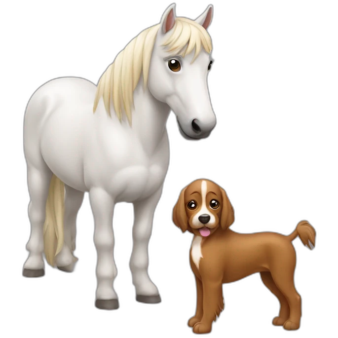 cheval + chien emoji