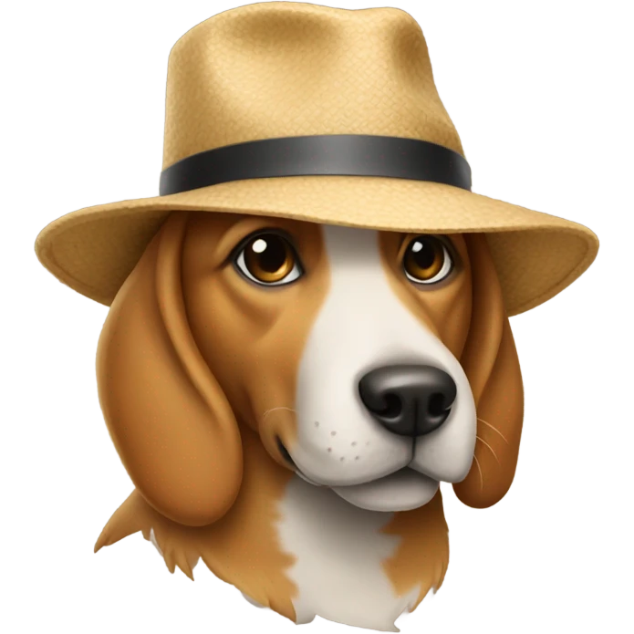 Dog wearing hat emoji