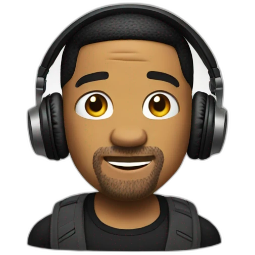 Will smith listening music emoji