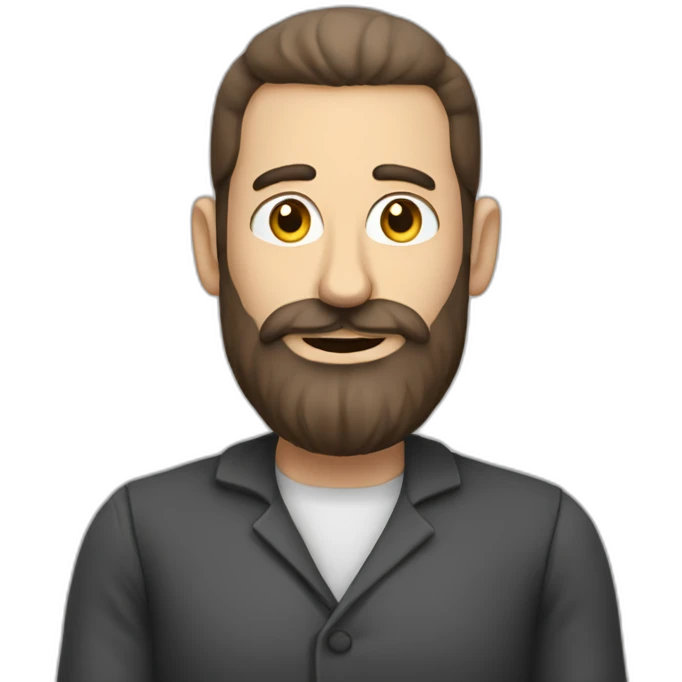 jewish man with large nose and beard rubbing hands together emoji