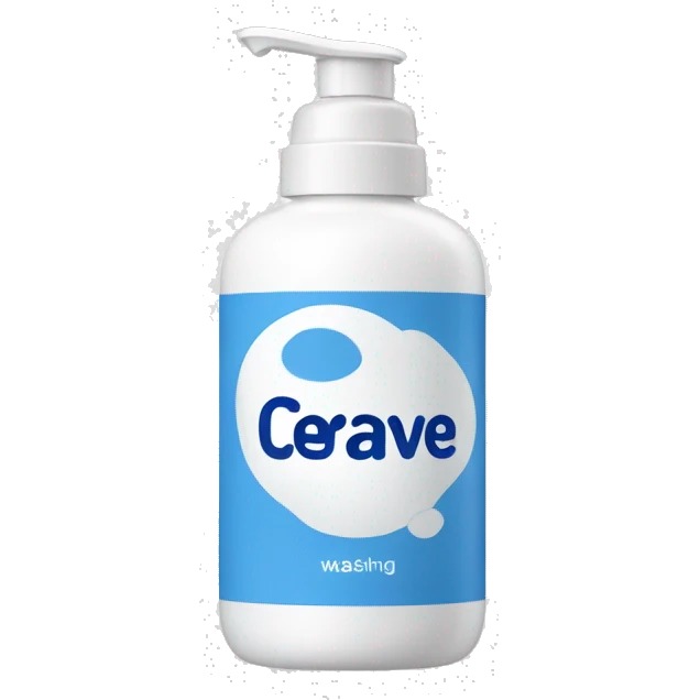 cerave washing foam bottle emoji
